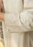 Vävd broderad klänning "Amisha" i ekologisk bomull/lin (fjäder XS)