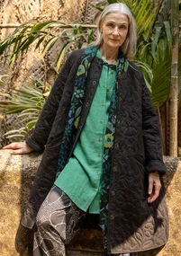 Trikåjacka "Galapagos" i ekologisk bomull - svart