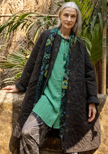 Trikåjacka "Galapagos" i ekologisk bomull - svart