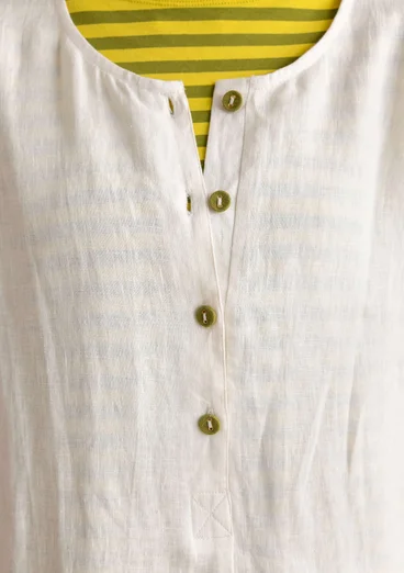 Vävd tunika i lin - halvblekt