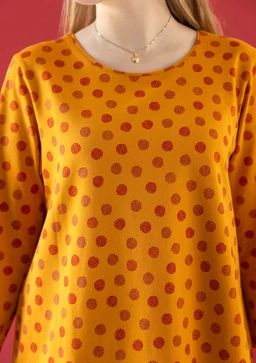 Trikåtunika "Ton" i ekologisk bomull - tagetes