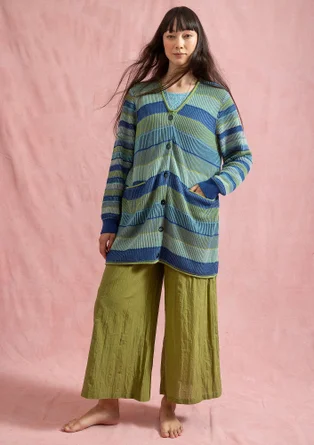 Vävd byxa i ekologisk bomull - grönpeppar