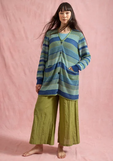 Vävd byxa i ekologisk bomull - grönpeppar