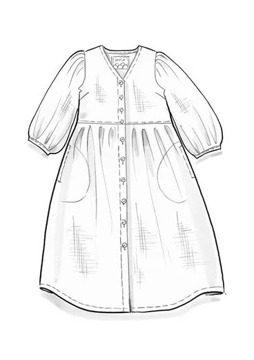 Vävd klänning i lin - lilja