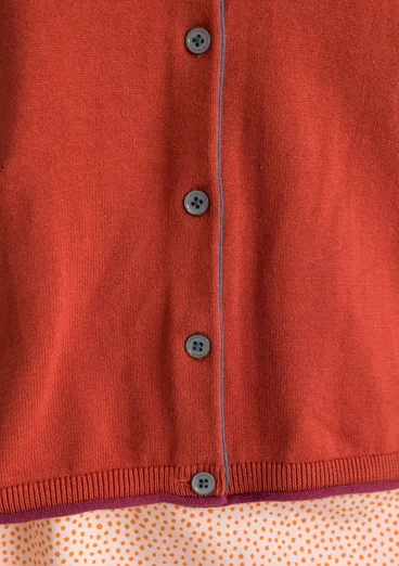 Kofta "Esme" i ekologisk/återvunnen bomull - krappröd