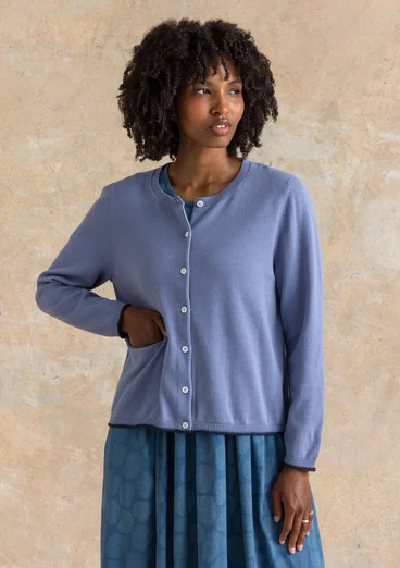 Kofta "Esme" i ekologisk/återvunnen bomull - gammelblå