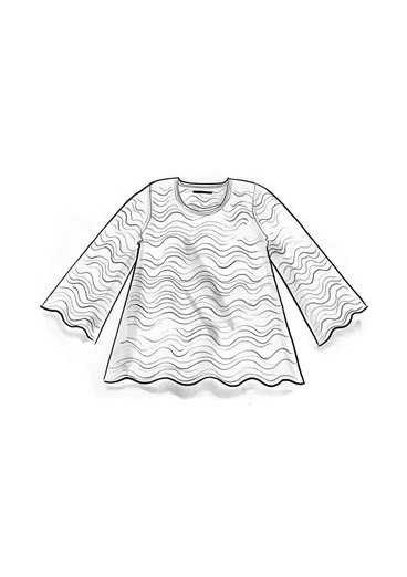 Tröja "Rose" i återvunnen bomull - ljus kimrök