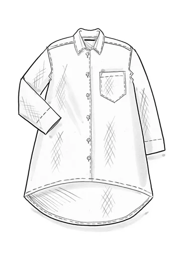 Vävd skjorta "Olivia" i ekologisk bomull - svart