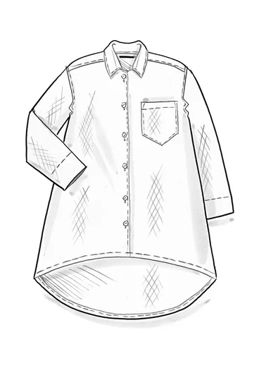 Vävd skjorta "Olivia" i ekologisk bomull - svart