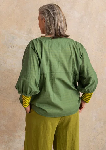 Vävd blus ”Tindra” i ekologisk bomull - rosmarin