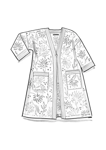 Kimono "Ayaka" i ekologisk bomull - fjäder