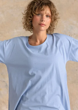 Trikåtunika ”Himla” i ekologisk bomull - blå dimma