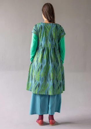 Trikåklänning "Cherie" i ekologisk bomull - indigofera