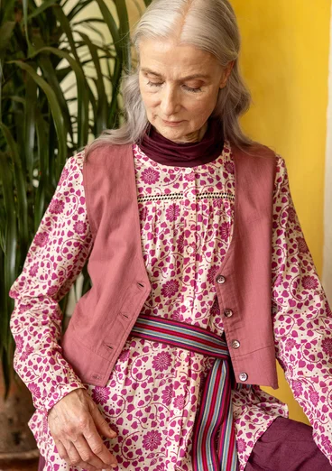 Blus "Marianne" i ekologisk bomull - rosa orkidé