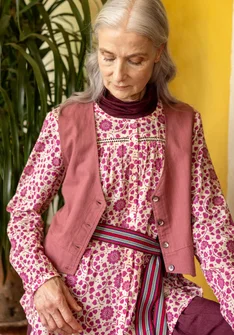 Blus "Marianne" i ekologisk bomull - rosa orkidé