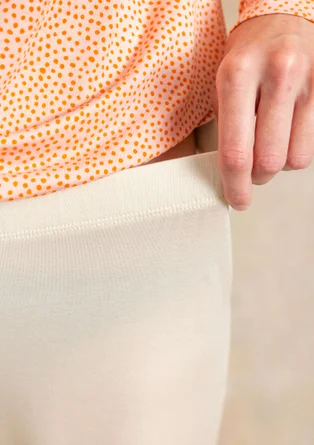 Trikåbyxa i lyocell/elastan - fjäder