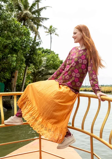 Blommig topp "Cress" i lyocell/elastan - vindruva