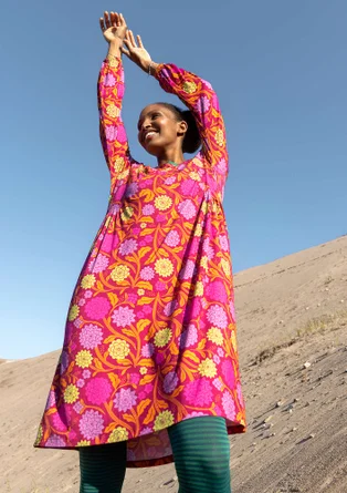 Trikåklänning "Pink Moon" i lyocell/elastan - mörk hibiskus