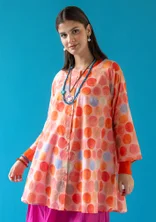 Vävd tunika "Germain" i ekologisk bomull - rosa marmor