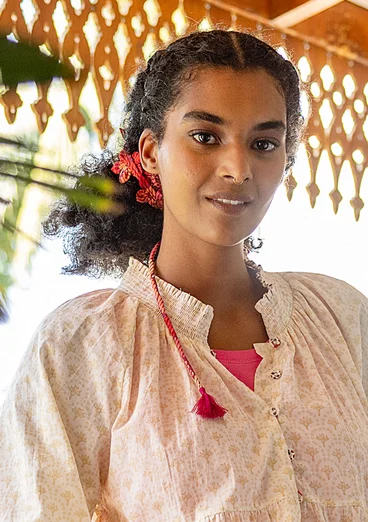 Bälte "Sona" i ekologisk bomull - mörk hibiscus