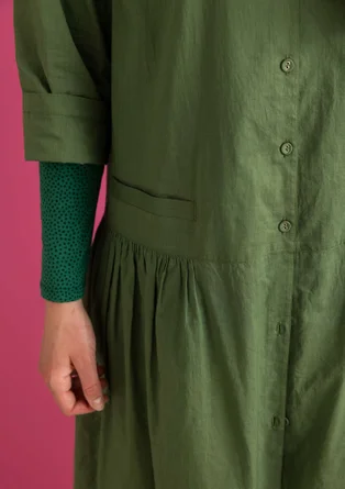 Vävd klänning ”Tindra” i ekologisk bomull - rosmarin