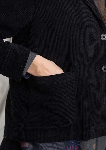 Manchesterjacka "Rime" i ekologisk bomull - svart