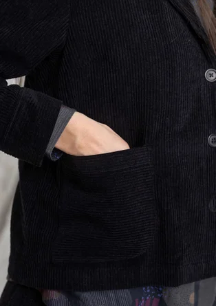 Manchesterjacka "Rime" i ekologisk bomull - svart