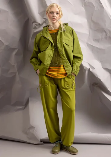 Vävd jacka i ekologisk bomull - björklöv