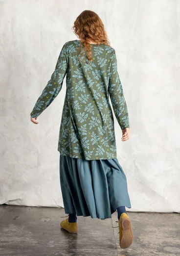 Vävd kjol "Rut" i viskos/lin - veronagrön