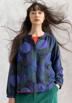 Blus "Fizz" i lin/modal - bläck