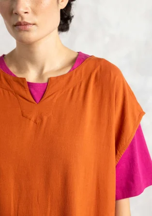 Vävd tunika "Rut" i viskos/lin - henna