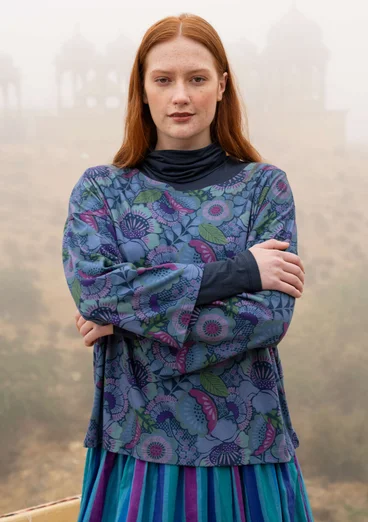 Top "Hana" i ekologisk bomull/modal - ljus indigo