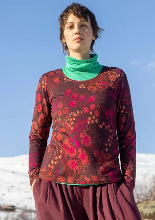 Top "Yura" i ekologisk lyocell/elastan - aubergine