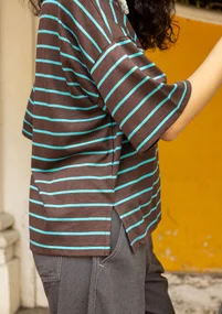 Top "Elise" i ekologisk bomull/modal - mörk jord