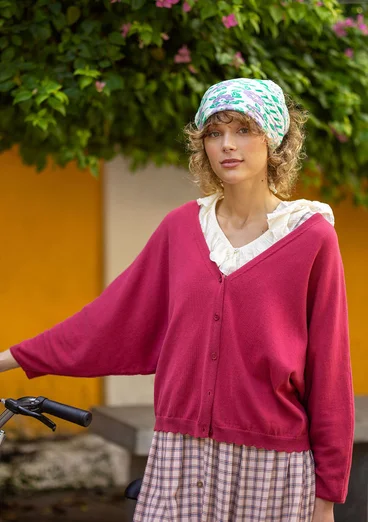 Kofta "Pauline" i ekologisk/återvunnen bomull - fikon