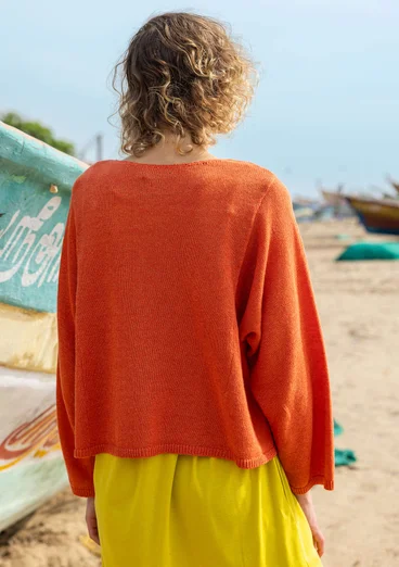 Kofta i lin/ekologisk bomull - grapefrukt