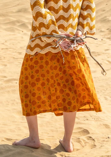 Vävd kjol "Gjusta" i ekologisk bomull - senap