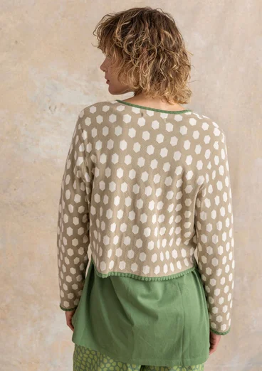 Kofta ”Vendela” i ekologisk/återvunnen bomull - mörk natur