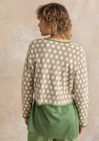 Kofta ”Vendela” i ekologisk/återvunnen bomull - mörk natur