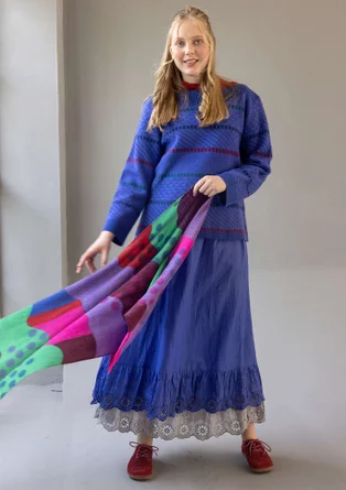 Tröja "Haida" i filtad återvunnen ull - lupin