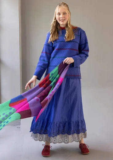 Tröja "Haida" i filtad återvunnen ull - lupin