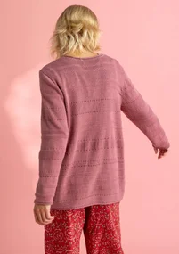Bästiströja ”Edna” i återvunnen bomull - terrazzo rosa