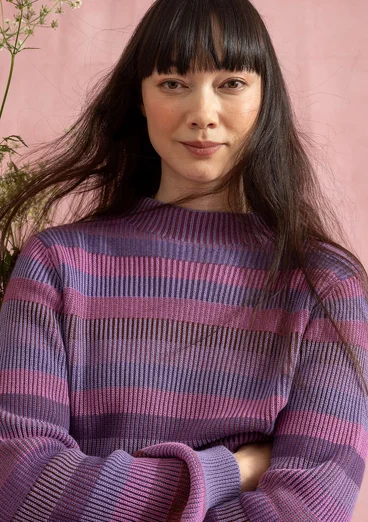 Tröja "Nebula" i ekologisk/återvunnen bomull - hyacint