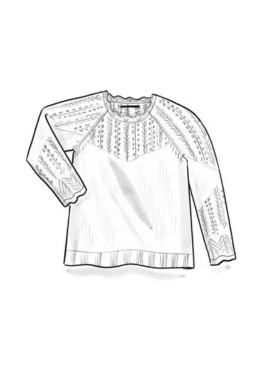 Tröja "Forgetmenot" i alpackamix - aubergine/melange