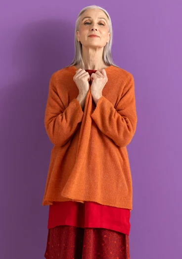 Omlottkofta i alpackamix - ljus grapefrukt/melange