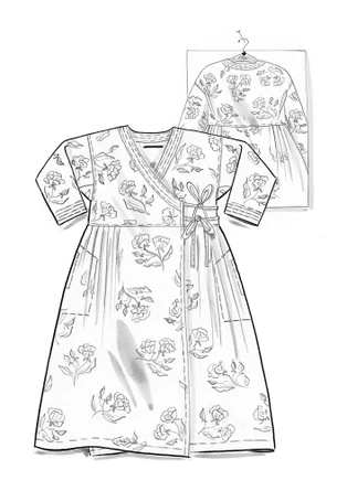 Vävd klänning ”Rose hip” i ekologisk bomull - agatröd