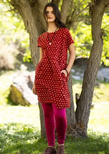 Vävd klänning ”Thistle” i ekologisk bomull - henna