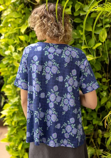 Trikå top "Rema" i ekologisk bomull - lupin