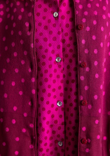 Kofta "Siv" i återvunnen/ekologisk bomull - rödkål