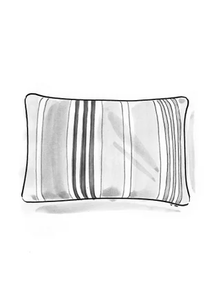 Kudde "Ecuador" i ekologisk bomull, med innerkudde - salvia